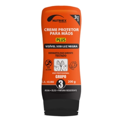 CREME PROTETOR PARA MAOS NUTRIEX GRUPO 3 BISNAGA 200G