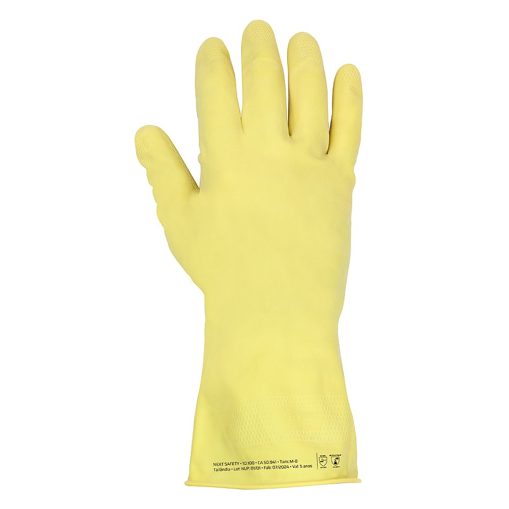 LUVA PURAGUARD DE LATEX SILVER AMARELO TAM P