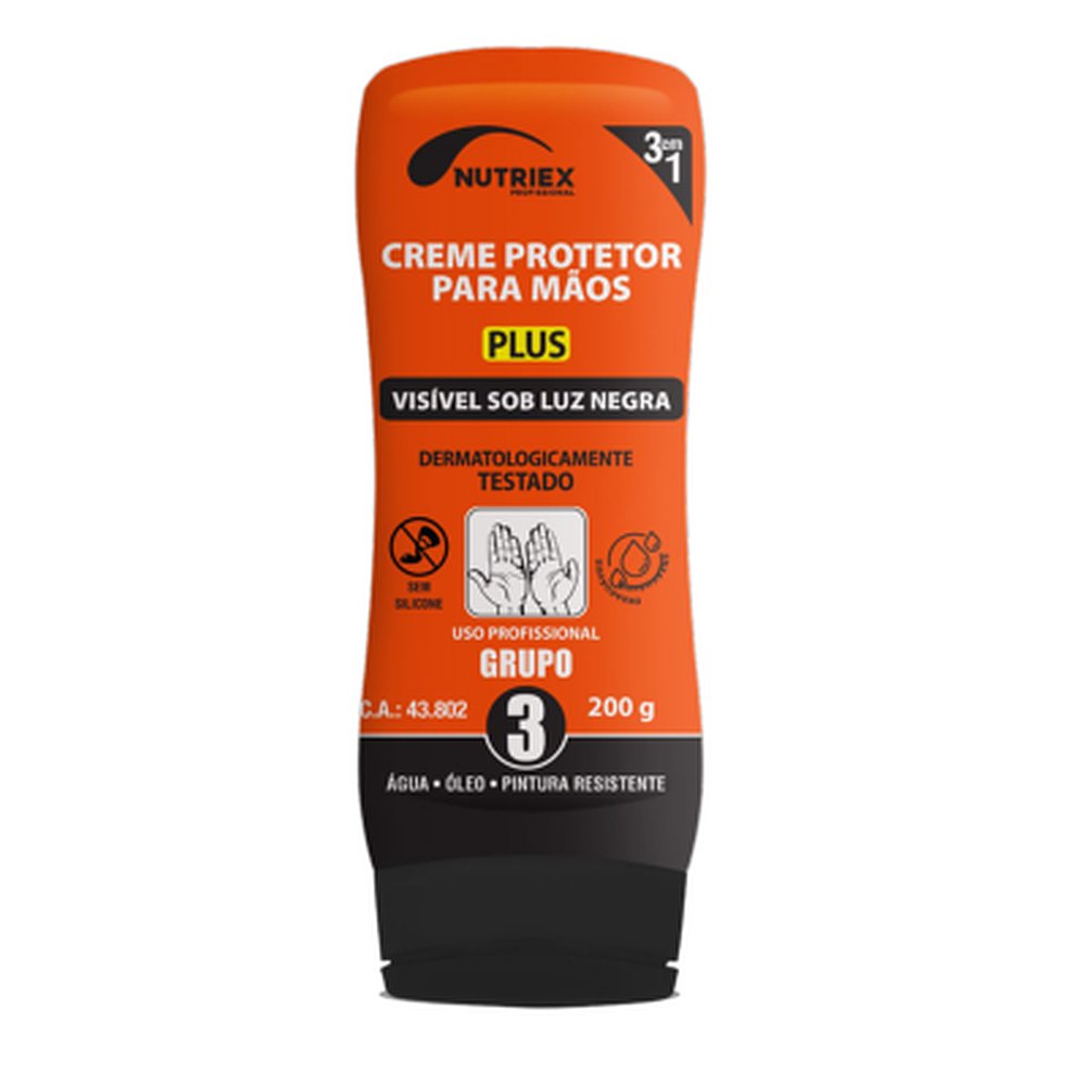 CREME PROTETOR PARA MAOS NUTRIEX GRUPO 3 BISNAGA 200G