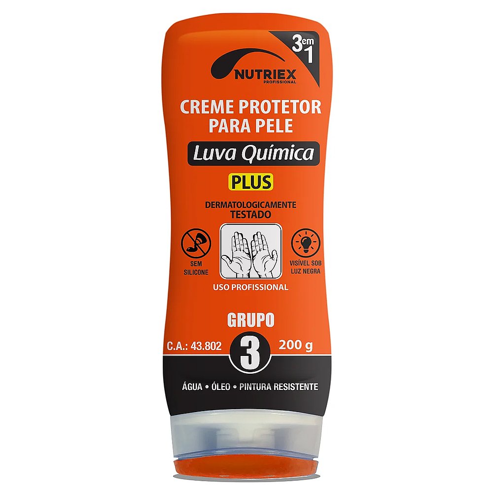 CREME PROTETOR PARA MAOS NUTRIEX GRUPO 3 BISNAGA 200G
