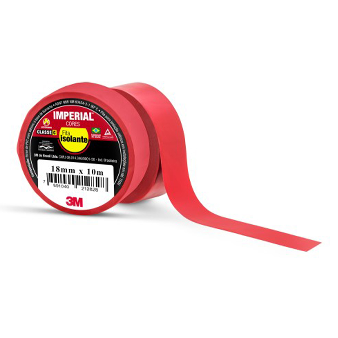 FITA 3M ISOLANTE 18MMX10M VERMELHO
