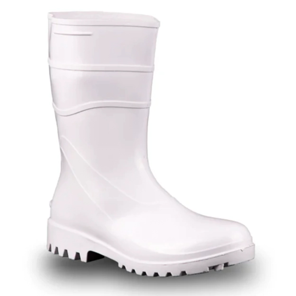 BOTA BRACOL PVC BPC ACQUA FLEX CANO MÉDIO BRANCA SEM FORRO N39