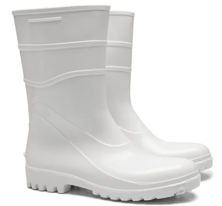 BOTA BRACOL PVC BPC ACQUA FLEX CANO MÉDIO BRANCA SEM FORRO N35