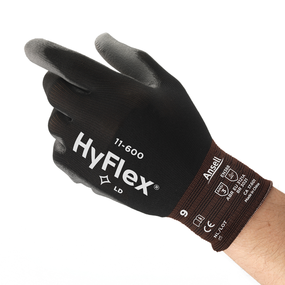 LUVA ANSELL HYFLEX 11-600 PRETA TAM P 7