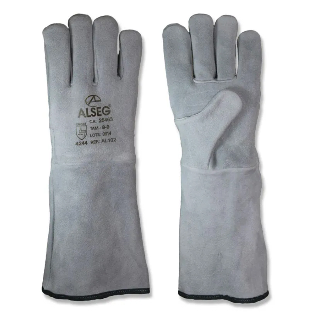 LUVA ALSEG VAQUETA DORSO/P RASP 20CM