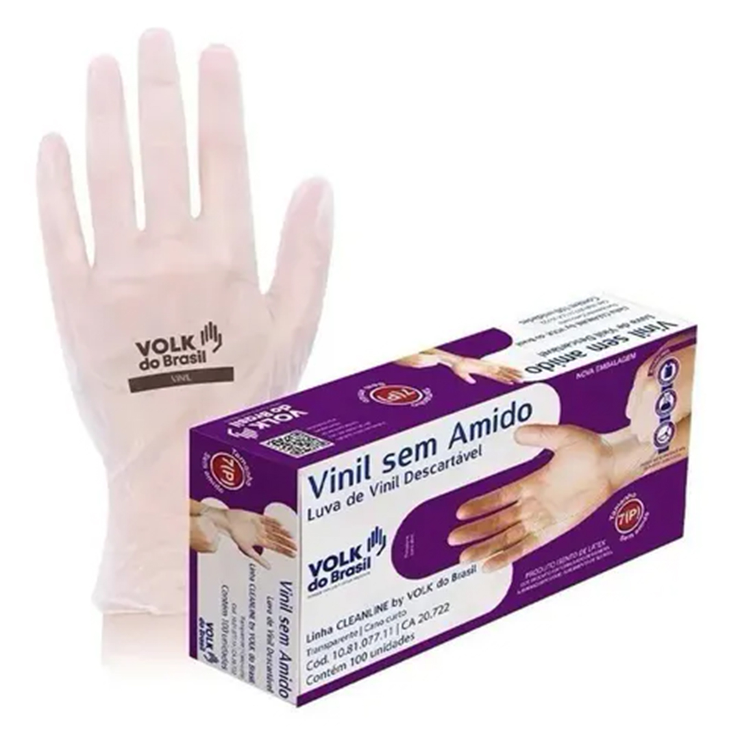 LUVA VINIL S/ AMIDO TAM G