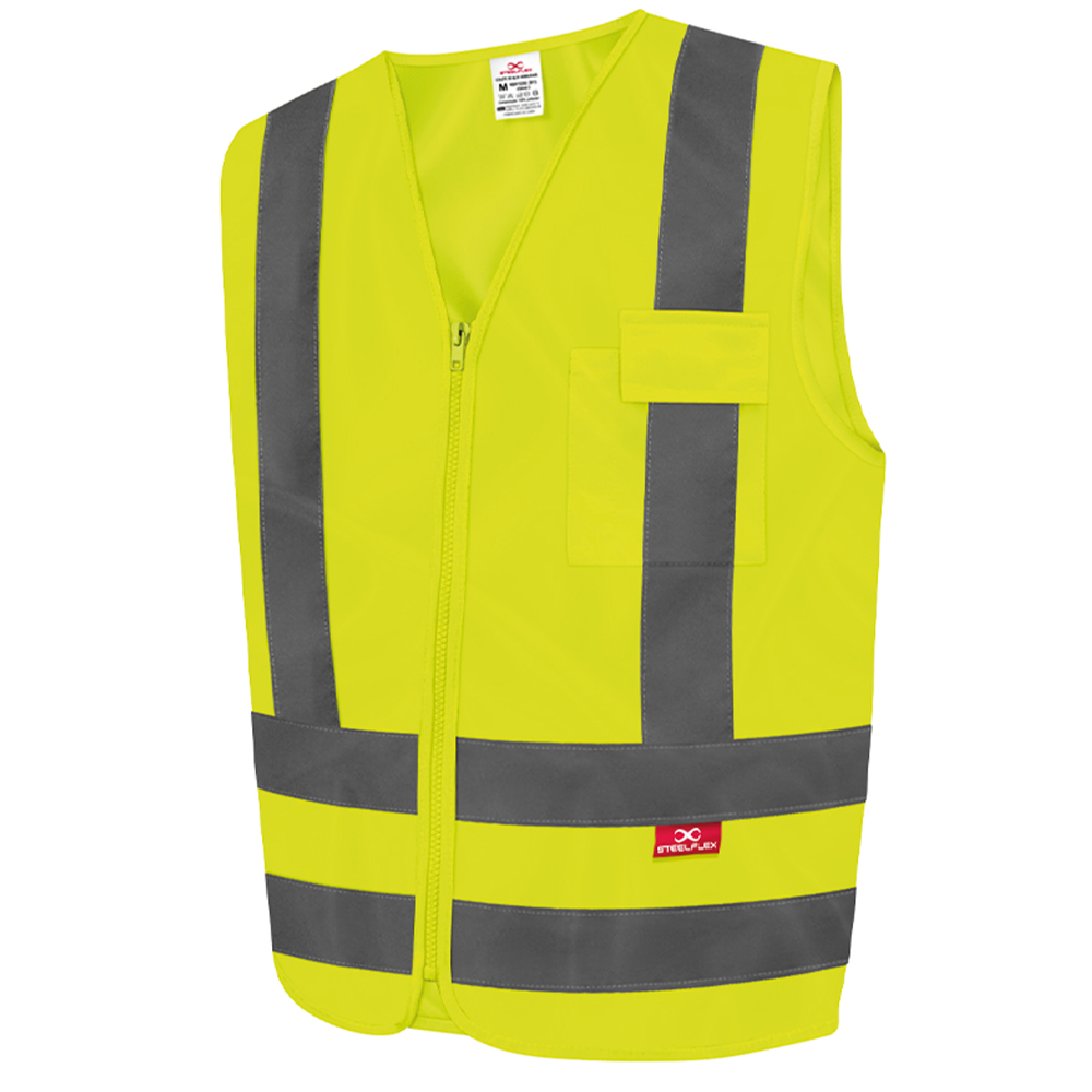 COLETE TIPO BLUSAO STEELFLEX 1 BOLSO AMARELO TAM M